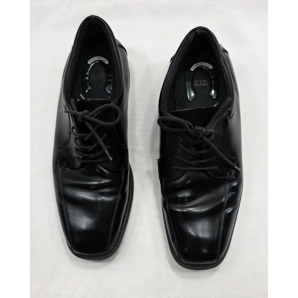 Nunn Bush 81161-001 Men's Black Comfort Gel Lace Up Dress Shoes.‎ Size 12M